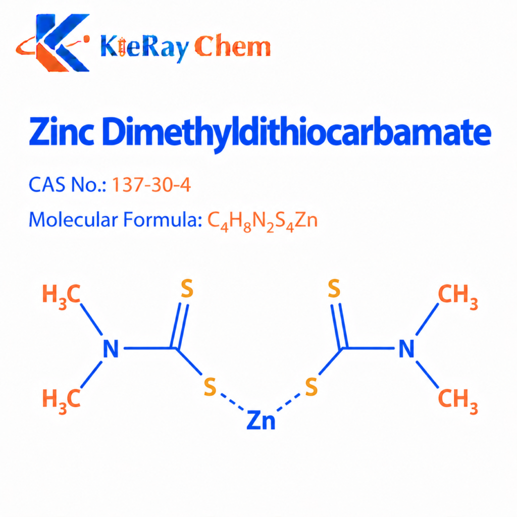 zinc dimethyldithiocarbamate 137 30 4 structure