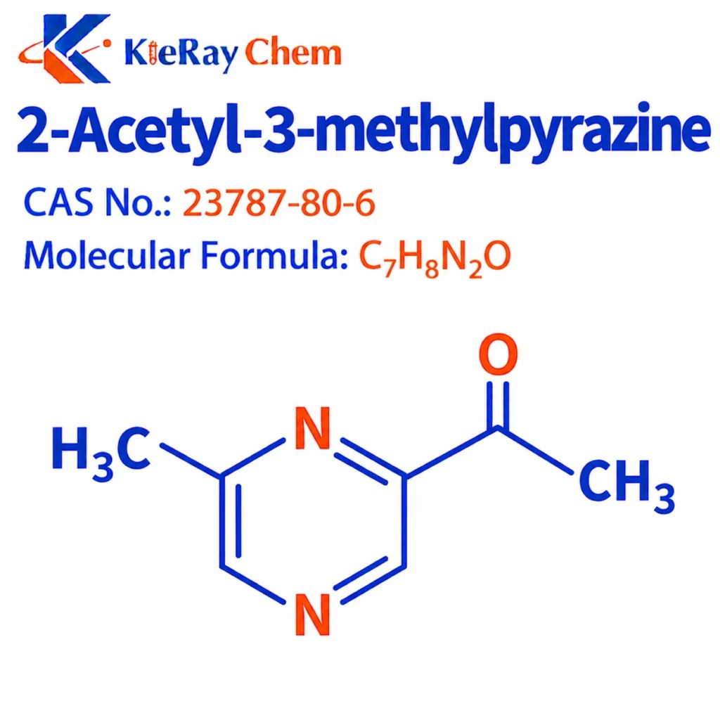 2-Acetyl-3-methylpyrazine 2 Acetyl 3 Methylpyrazine 23787 80 6 Structure 1024x1024