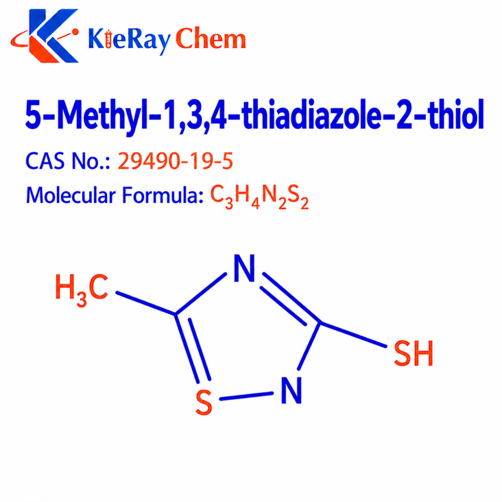 5-Methyl-1,3,4-thiadiazole-2-thiol 5 Methyl 1 3 4 Thiadiazole 2 Thiol 29490 19 5 Structure 1024x1024