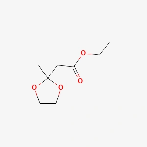 Ethyl 2-(2-Methyl-1,3-Dioxolan-2-yl)acetate Ethyl 2 2 Methyl 1 3 Dioxolan 2 Yl Acetate 6413 10 1 Structure